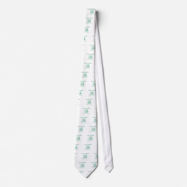 Namaste - I bow to you (in green) Tie (Front)