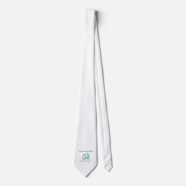 Namaste - I bow to you (in green) Tie (Front)