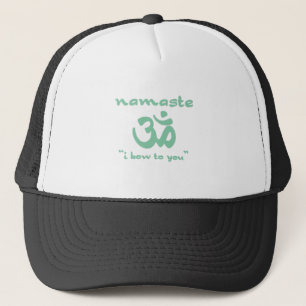 Namaste - I bow to you (in green) Trucker Hat