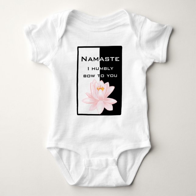 Namaste - I humbly bow to you Baby Bodysuit (Front)
