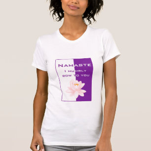 Namaste - I humbly bow to you (purple) T-Shirt