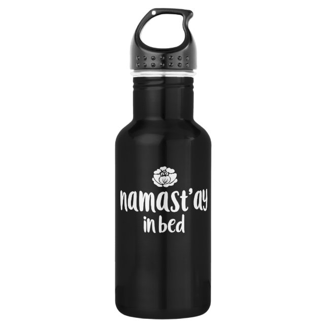 namaste in bed namast'ay in bed 532 ml water bottle (Front)