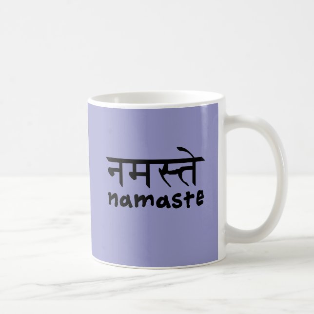 Namaste in English and Hindi Coffee Mug (Right)