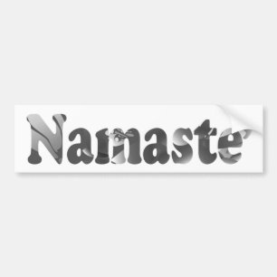 Namaste' in Grayscale Bumper Sticker