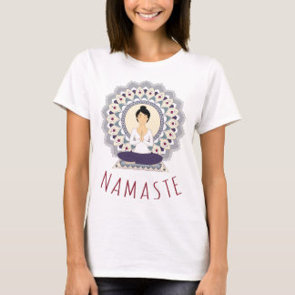 Namaste in Lotus Pose - Yoga Asana Woman T-shirt