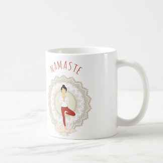 Namaste in Tree Pose - Yoga Asana mug