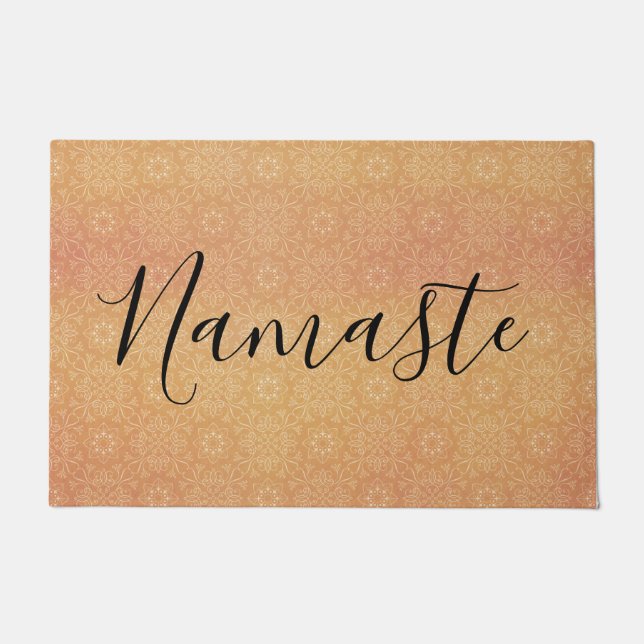 Namaste Indian Summer Mandala Copper Doormat (Front)