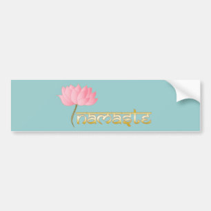 Namaste Lotus Bumper Sticker