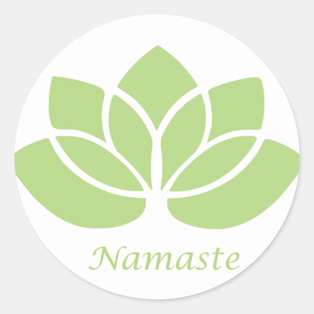 Namaste Lotus Classic Round Sticker (Front)