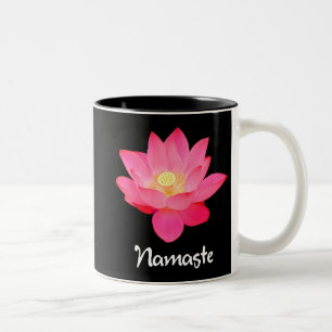 Namaste Lotus Flower Design gifts Two-Tone Coffee Mug