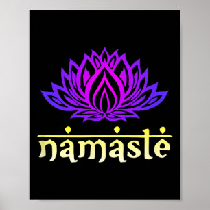 Namaste Lotus Flower Gift - Spiritual Yoga Om  Poster