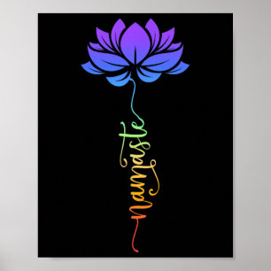 Namaste Lotus Flower Meditation Yoga  Poster