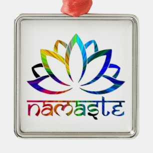 Namaste, Lotus Flower, Rainbow, Spiritual Ornament