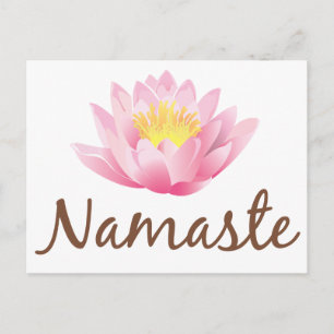 Namaste Lotus Flower Yoga Postcard