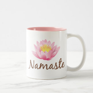 Namaste Lotus Flower Yoga Two-Tone Coffee Mug