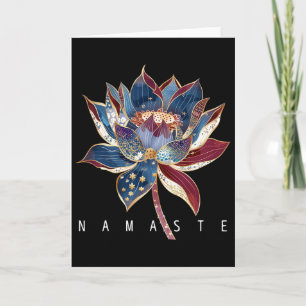 Namaste Lotus Flower Zen Buddhism Yogi Buddhist Bu Card