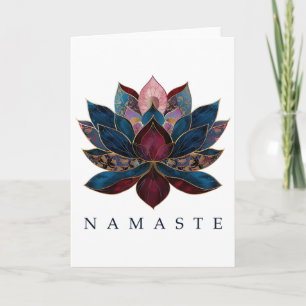 Namaste Lotus Flower Zen Buddhism Yogi Buddhist Bu Card