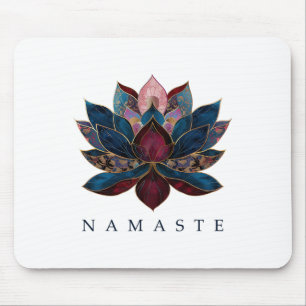 Namaste Lotus Flower Zen Buddhism Yogi Buddhist Bu Mouse Pad