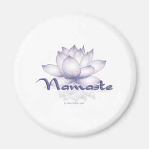 Namaste Lotus Lavender Magnet