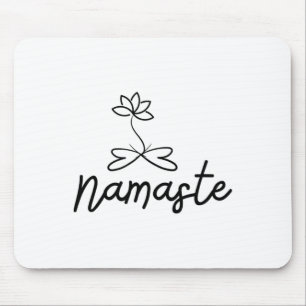 Namaste Lotus Motif For Yoga Meditation Spirituali Mouse Pad