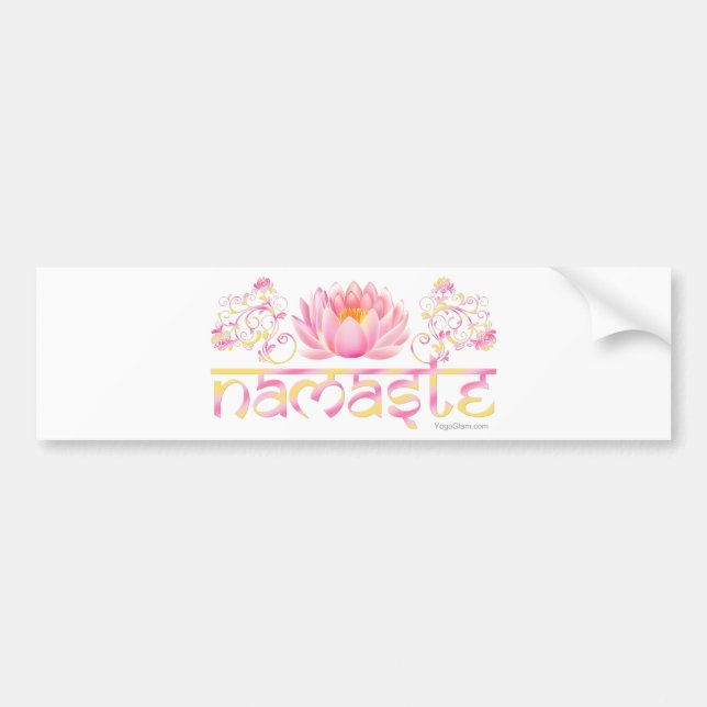 Namaste lotus new bumper sticker (Front)