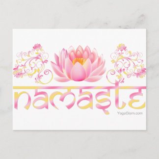 Namaste lotus new postcard