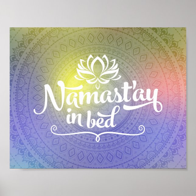 Namaste Mandala Funny Quote CUSTOMIZABLE Poster (Front)