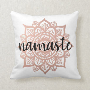 Namaste Mandala Rose Gold Cushion