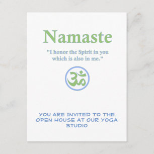Namaste meaning with Om Symbol Invitation