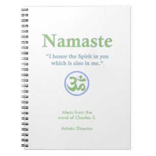 Namaste meaning with Om Symbol Notebook