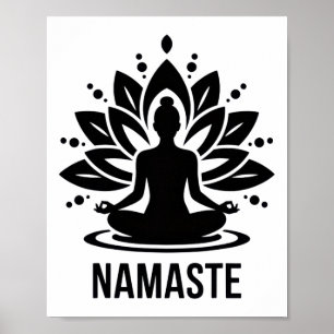 Namaste Meditation Yoga Lovers Relaxation Spiritua Poster