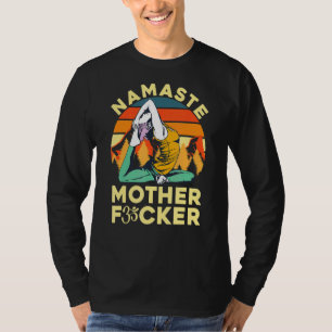 Namaste Mother F Strike A Pose Yoga Vintage Retro T-Shirt