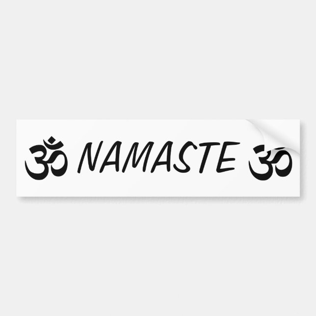 Namaste OM YOGA Bumper Sticker (Front)