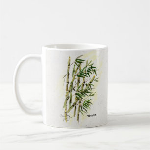 Namaste on Bamboo Respectful Polite Greeting  Coffee Mug