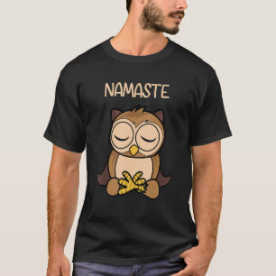 Namaste Owl Mandala Yoga Meditation Peace Spiritua T-Shirt