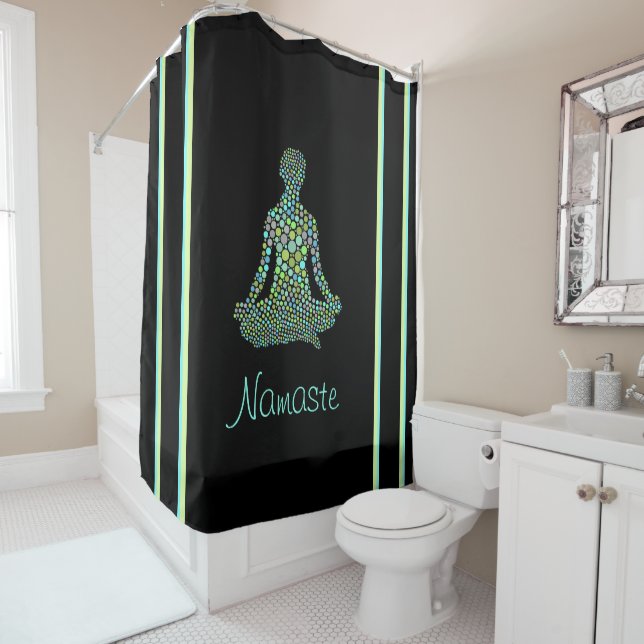 Namaste Personalised Shower Curtain (In Situ)