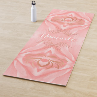Namaste Pink Petals Lotus Flower Personalised Yoga Mat