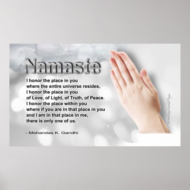 Namaste Poem (Honouring Global Oneness Day) Poster (Front)