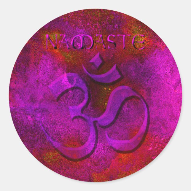 Namaste Purple Red Stickers (Front)