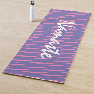 Namaste Quote Meditation Purple Pink Pattern Yoga Mat