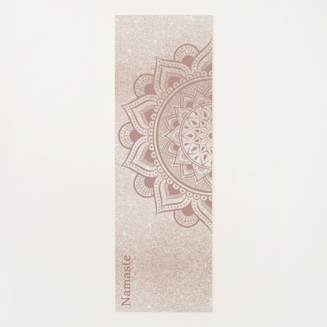 Namaste Quote Text Om Yogi Practice Studio Centre Yoga Mat (Front)