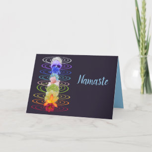 Namaste Quote Thank You Chakra Flower Spiritual Card