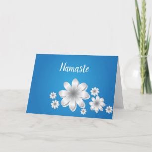 Namaste Quote Thank You Dainty White Flowers Card