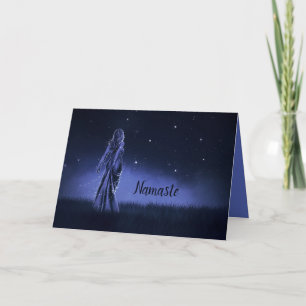 Namaste Quote Thank You Spiritual Night Sky Stars Card