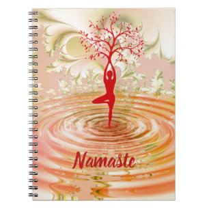 Namaste Quote Yoga Tree of Life Zen Notebook