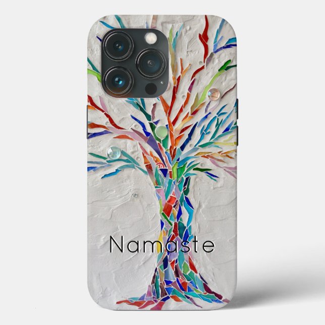 Namaste Rainbow Tree  Case-Mate iPhone Case (Back)