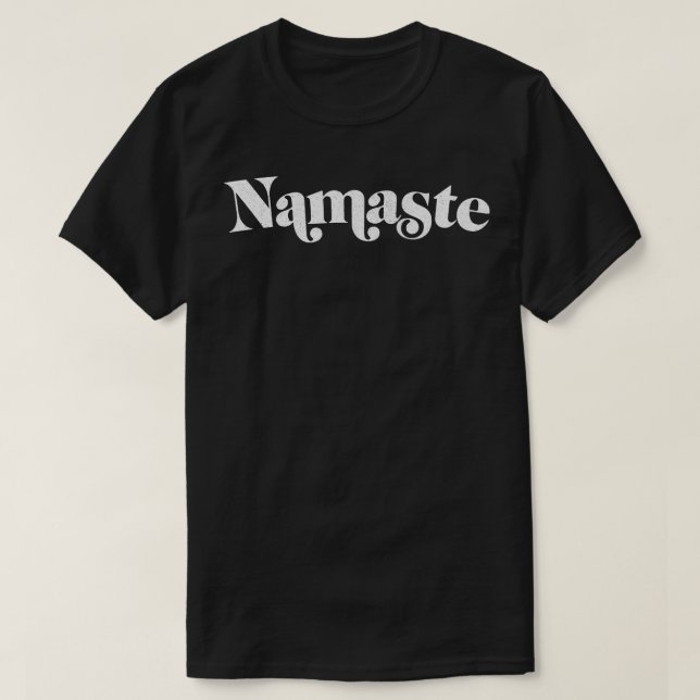 Namaste Retro Typography Design T-Shirt (Design Front)