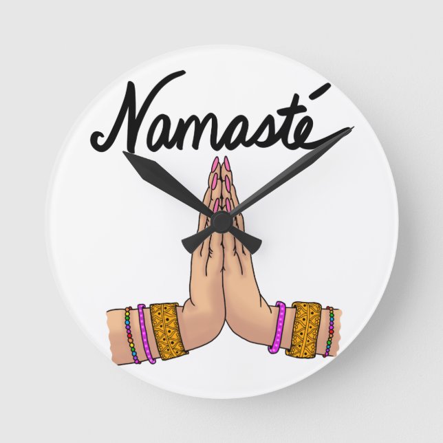 Namaste' Round Clock (Front)