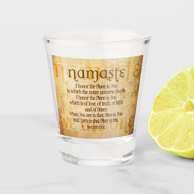 Namaste Shot Glass (Front)