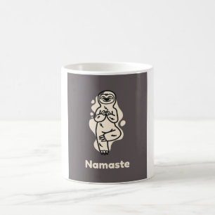 Namaste Sloth Yoga and Meditation with Cute Animal Coffee Mug